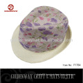 New design colorful fedora hat for women